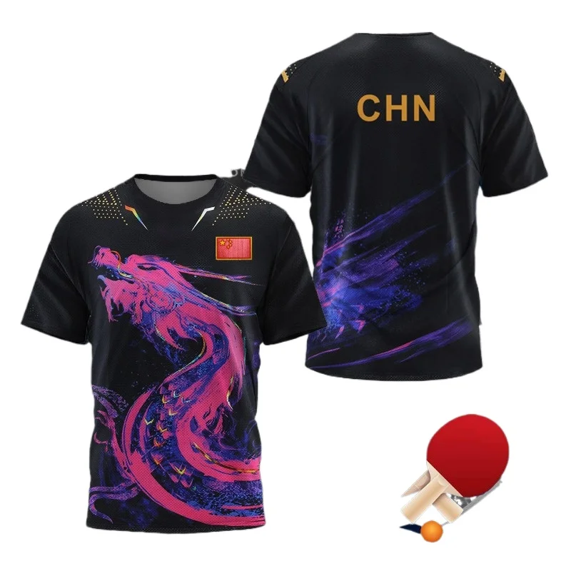 Table Tennis Match - Camiseta con gráfico de tenis de