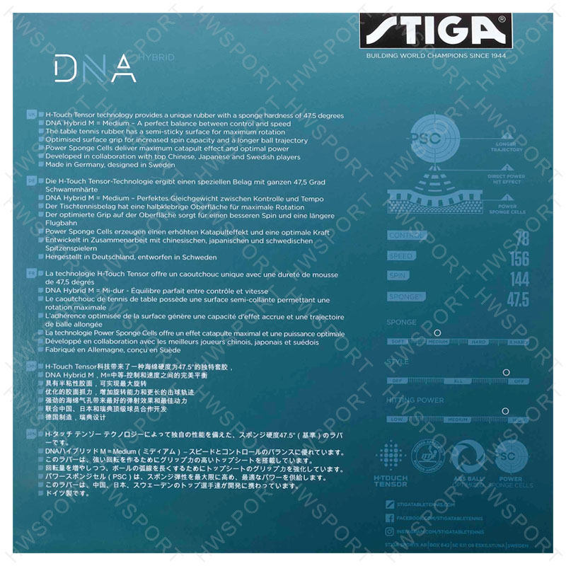 Goma de tenis de mesa STIGA DN - Table Tennis Hybrid Rubbers reseña y precio